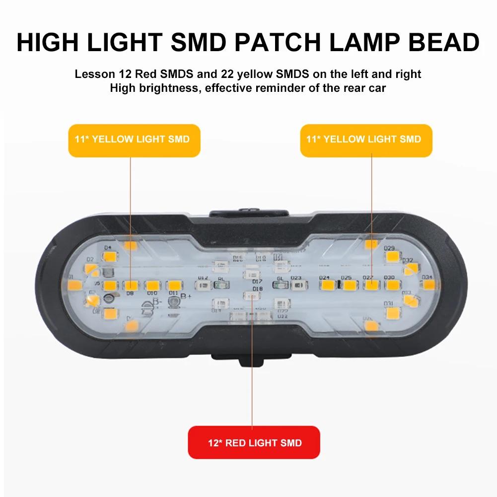 Rechargeable Bike Tail Light with Turn Signals Warning Bike Lights & Horn Remote Bike Rear Light Waterproof for Night Riding