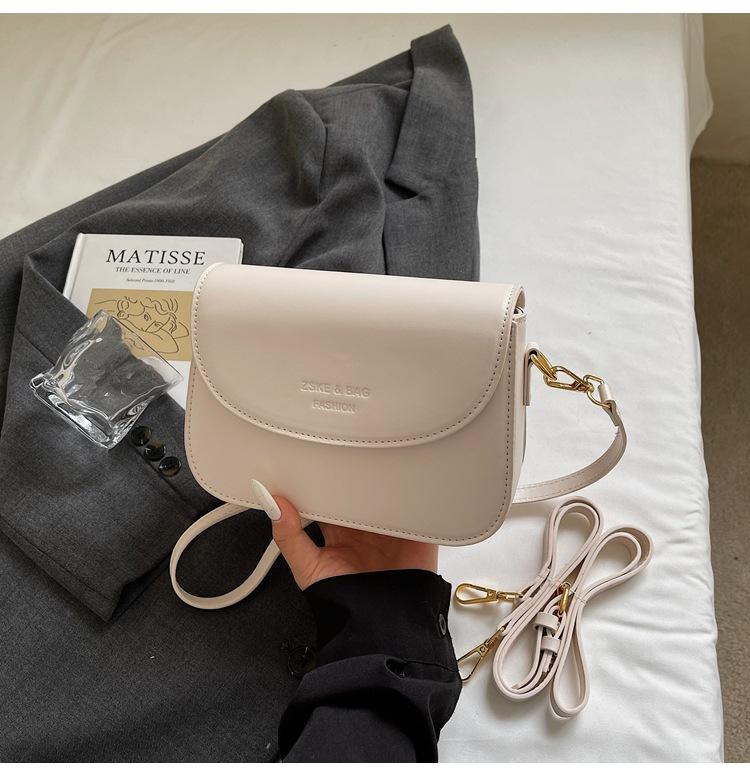 High-end fashion small bag women's 2025 new retro simple small square bag niche design single shoulder messenger bag tide