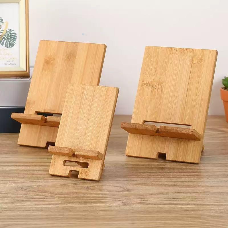 

Bamboo Multifunctional Phone & Tablet Charging Stand with Printed Logo Small 8x14cm