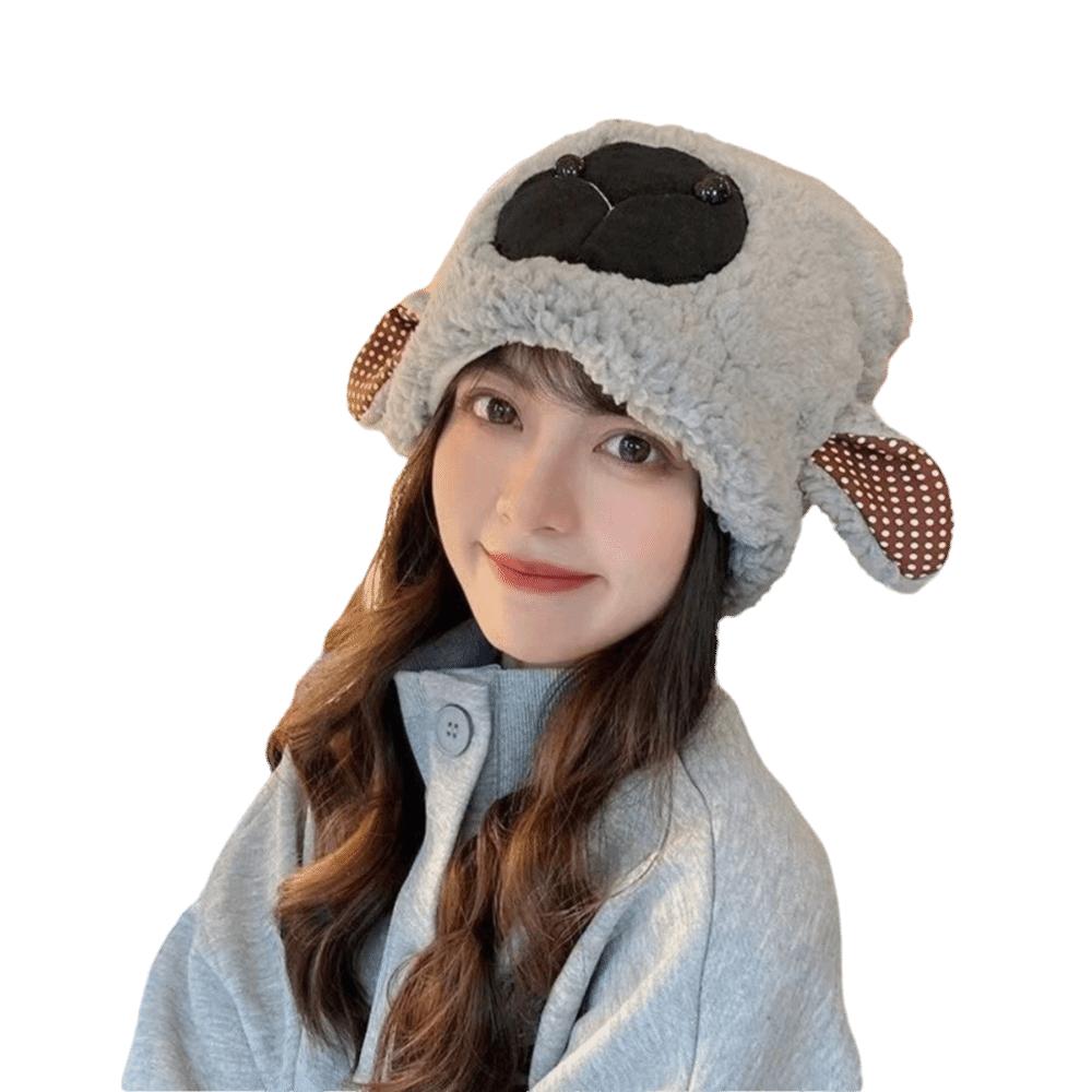 Fleece Lined Winter Bucket Hat Soft Fluffy Costume Hat Casual Cosplay Party Hat  for Women