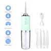 Portable USB Rechargeable Oral Irrigator IPX7 Waterproof Water Flosser 3 Modes 220ml 4 Jet Tips Dental Water Jet