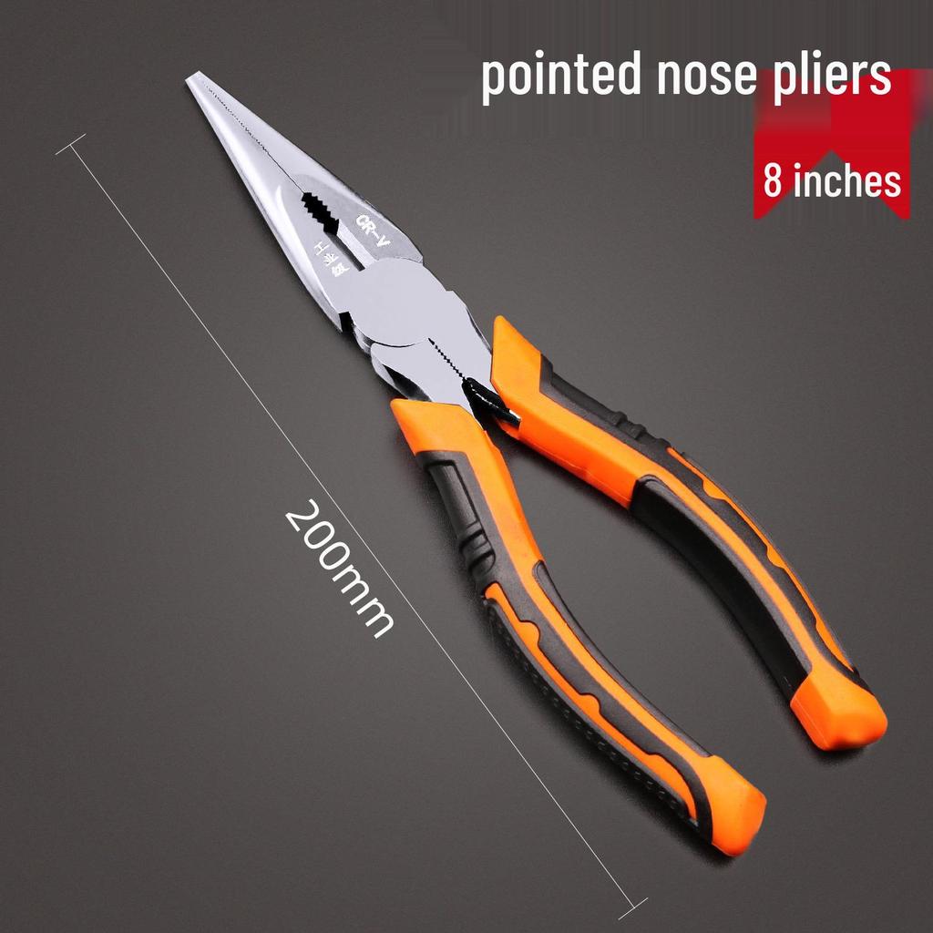Industrial Tiger Pliers: Multi-function Wire Cutters & Pointed-Nose for Electricians