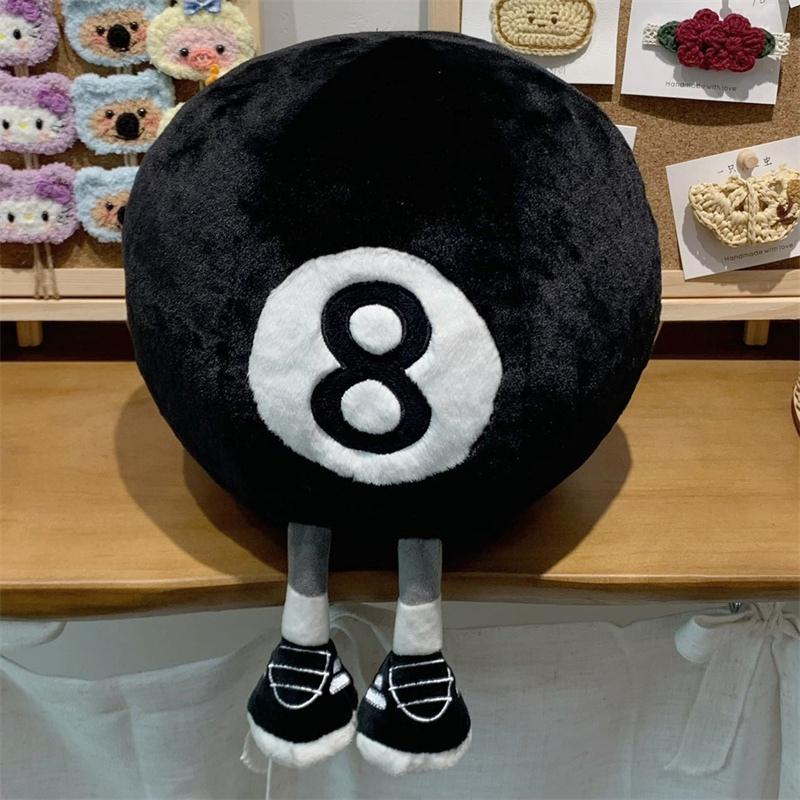 

28cm Cartoon Billiards Number 8 Black Ball Plush Toys Cute Lovely Soft Stuffed Dolls Homedecor Birthday Plush Dolls 28cm чёрный