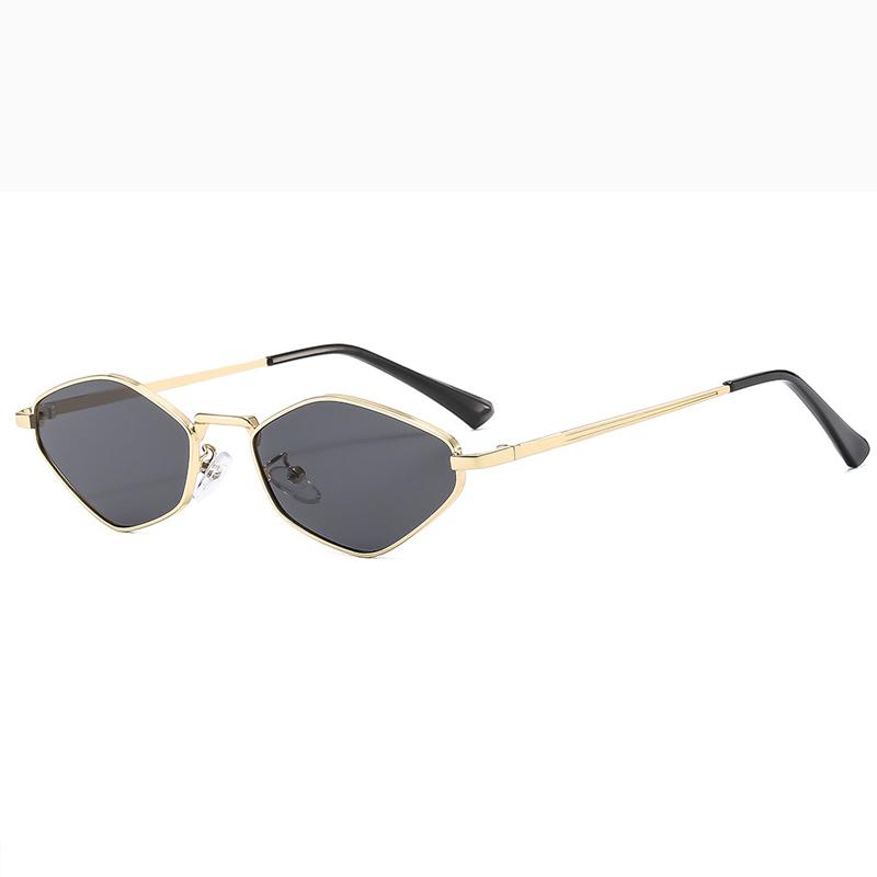 Polygon Women Fashion Sunglasses Shades UV400 Retro Rivets Metal Men Trending Sun Glasses