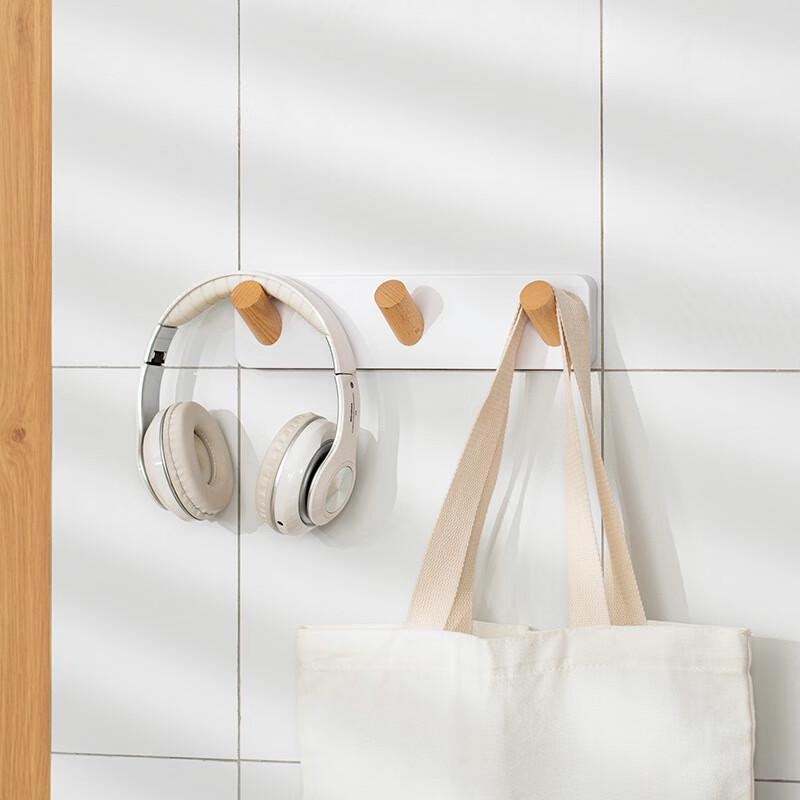 Solid Wood No-Drill Entryway Coat Rack