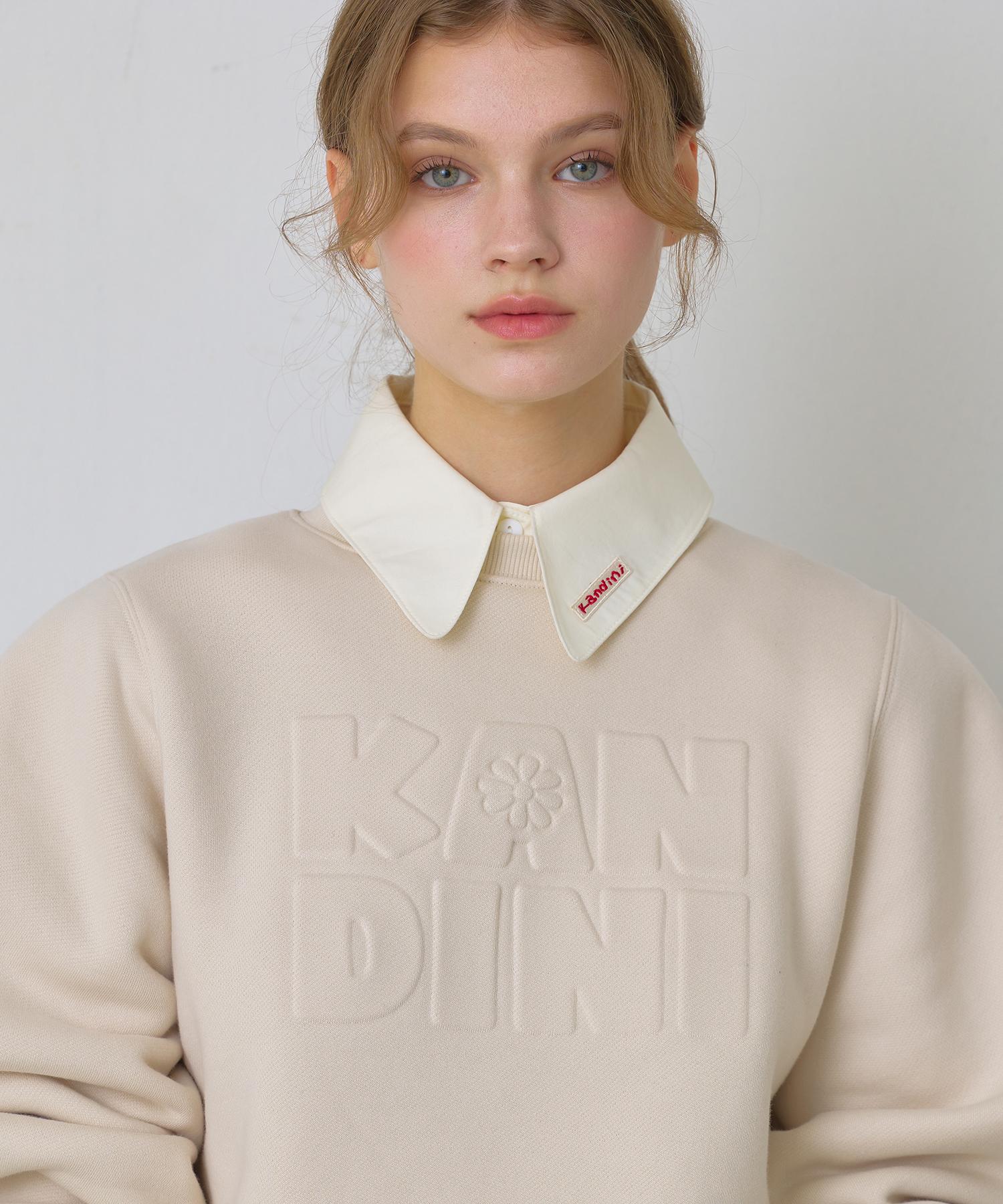 Candini Cream Cotton Layered Collar