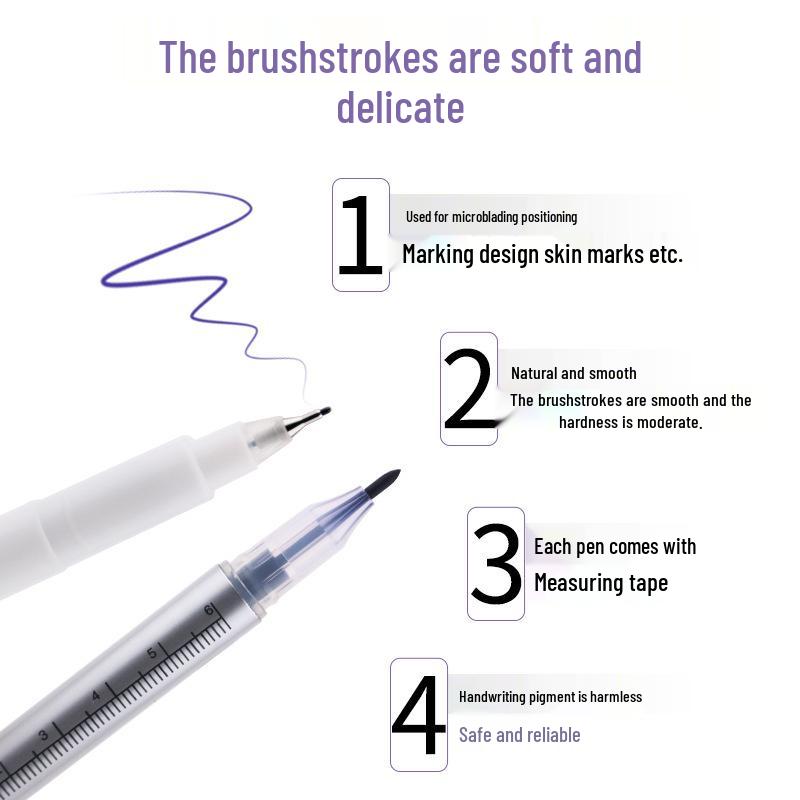 Smudge-Proof Waterproof Microblading & Tattoo Marker Pen for Eyebrows and Lips