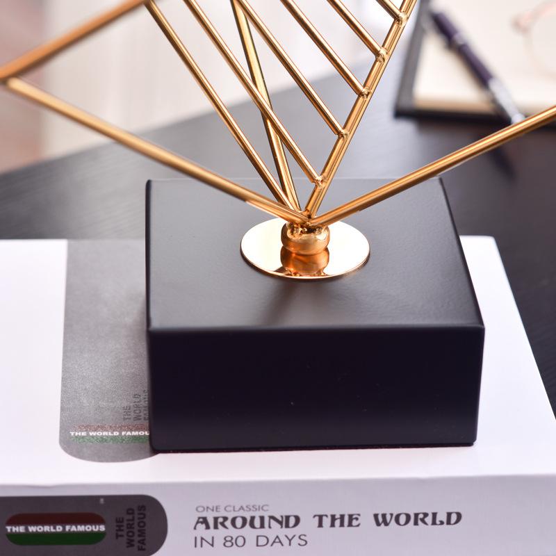 Metal Handicrafts Geometric Square Rubik's Cube Metal Gold Ornaments Hollow Square Metal Figurine Home Decoration Accessories