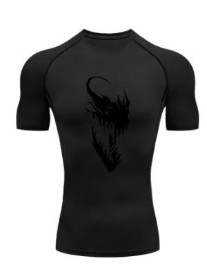 Venom Pattern 2026 Men's Sports T-Shirt Training Fitness Exercise T-Shirt Anti-Wear Clothing Sports Men's
