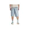 Adidas Originals Comfortable Soft Skin-Friendly Versatile Denim Shorts Unisex shorts Light-Denim-Blue JX5004