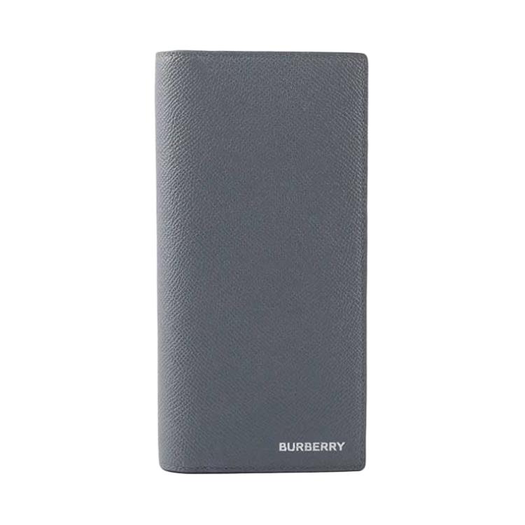 

Burberry Cavendish Embossed Silver Logo Calfskin Wallet Unisex wallet Gray 80742781 Box(Basic Set+Box)