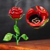 Handcrafted Metal Rose Burner Zinc Zinc Alloy Crafts Aromatherapy Burner Rose Statue Gifts  Office Decor