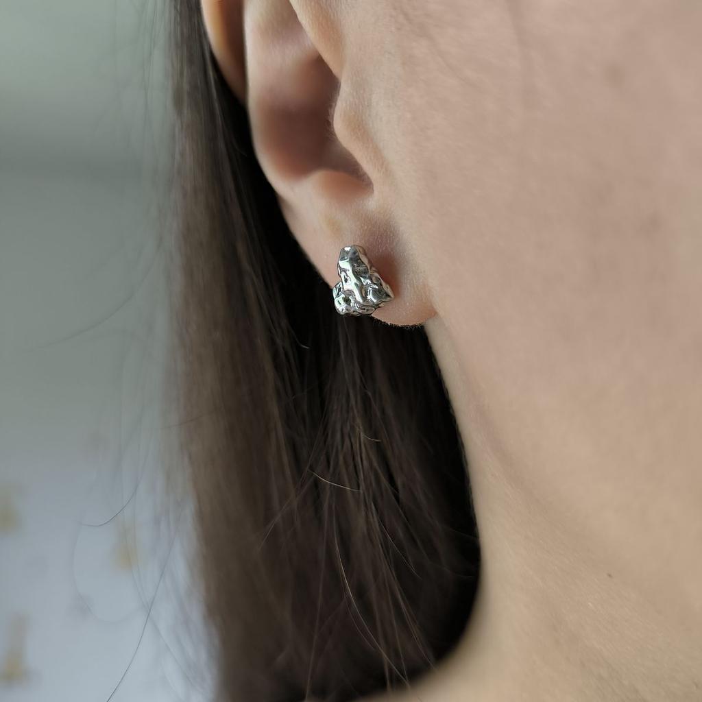 Silver Earrings Without Stones (2186823)