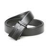 Men'S Automatic Buckle Iron Buckle Hemming Lychee Pattern Black Belt Middle-Aged And Young Business Belt