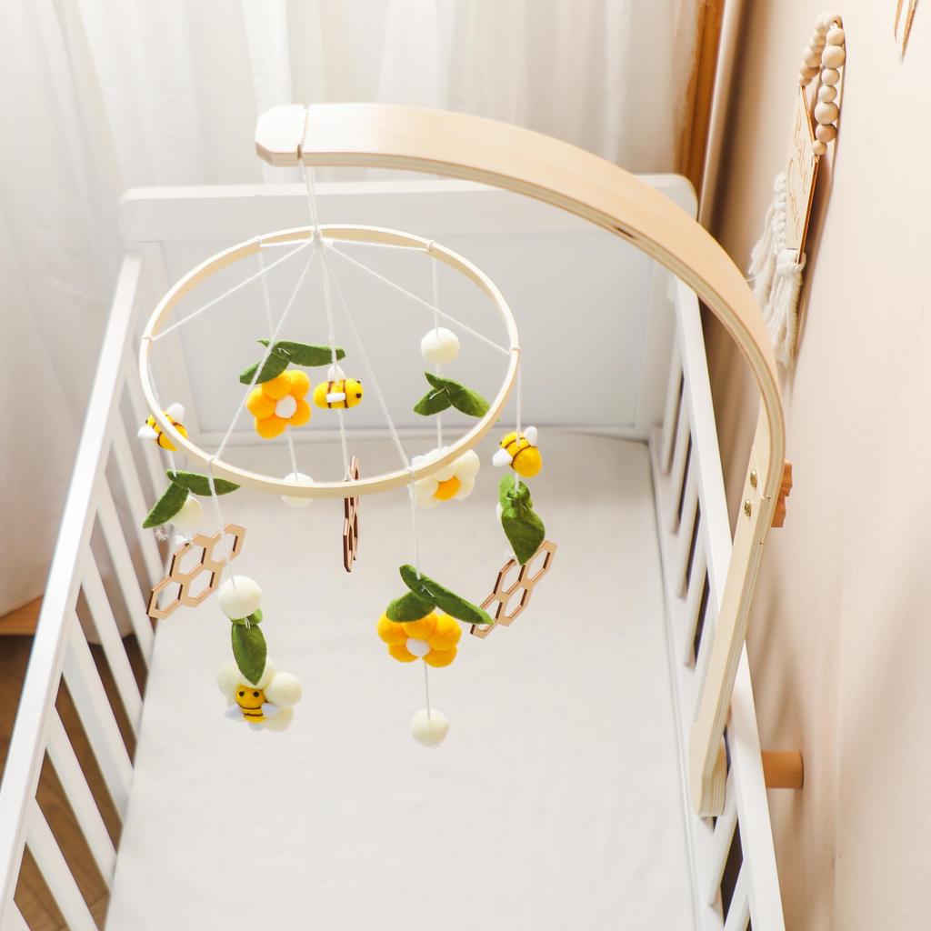 Vyrobit postel Veselé rameno dřevěné Nelakované Snadná instalace Držák na rameno na spaní povlečení Dětská hračka Dětský dárek Novorozenec Vzdělávací povlečení Let's