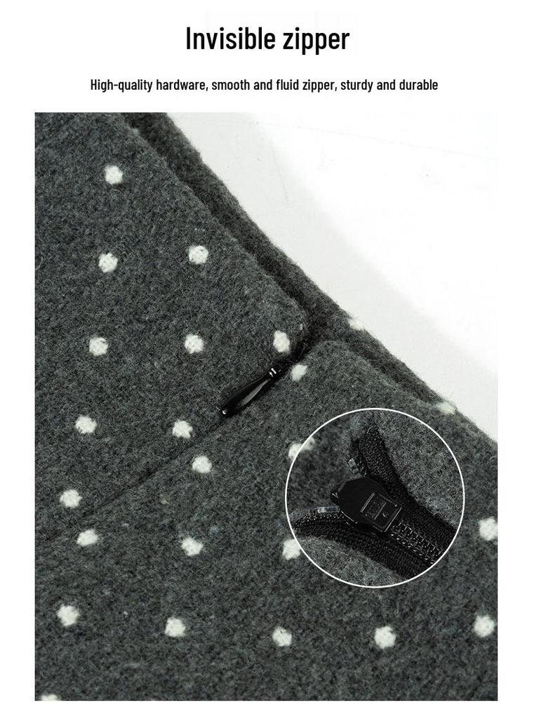 Women's Polka Dot A-Line Mini Skirt - Spring Hip Wrap Petite Hem