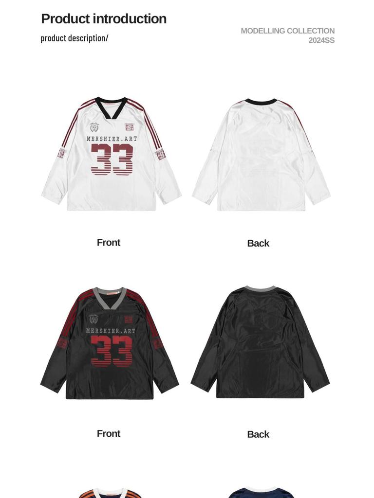 Stupeň ledu Ne. 33 Pánský retro motocyklový dres s dlouhým rukávem, prodyšné baseballové tričko