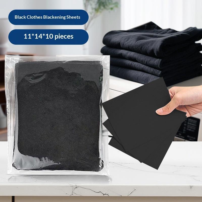 1/10/20Pcs Laundry Black Color Enhancer Sheets Clothing Brightening Sheets For Dark&Black Fabrics Laundry Paper Prevents Fading