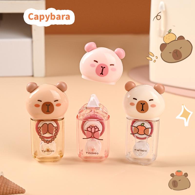 

Эстетичные Школьные Канцелярские Товары Офисный Стол Принадлежности для Скрапбукинга Прозрачный Милый Капибара Двусторонний Скотч Клейкая Лента