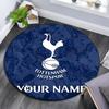 Custom Name,Tottenham Hotspur pattern round rug,Carpet Rug for Living Room Bedroom Playroom ,Non-slip Floor Mat,Holiday Gifts and Birthday Gifts.