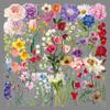 50 Transparent Waterproof PET Flower Stickers for Journals, Guitars, and Headphones -  Sheets for DIY Crafting