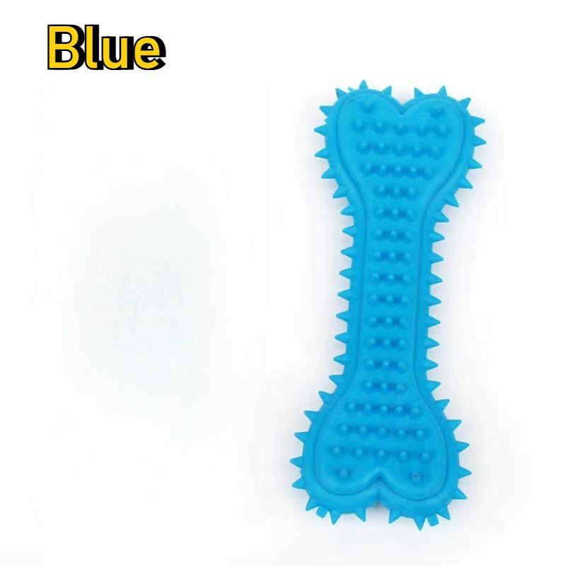 1PC Bite-Resistant Soft Rubber Dog Chew Toy - Bone Shape Teeth Grinding Toy for Small Dogs Training