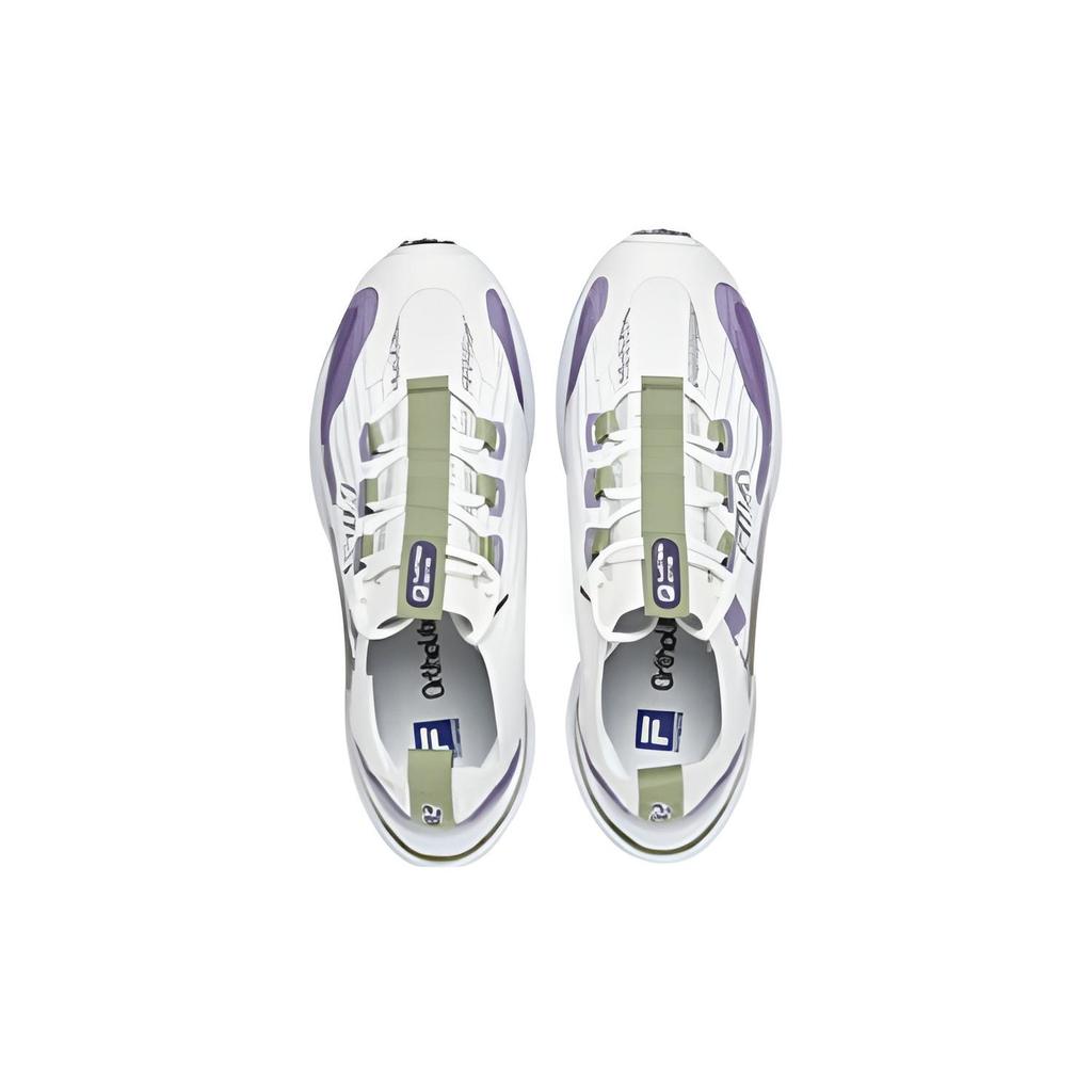 Fila RHYTHM Fabric Lace Up Abrasion Resistant Breathable Low Top Training Shoes Women's White Purple A12W221308FBB