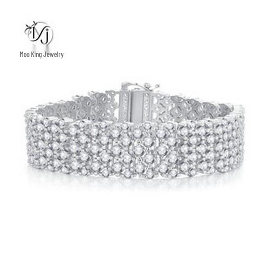 Mujing High-End Simulated Diamond Gemstone Ring for Women - Micro-paved Zircon.