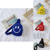 Trendy Children's Canvas Crossbody Bag With Smiley Face Design For Boys And Girls
