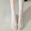 Women's Ruffle Socks Casual Mesh Lace Crew Socks Summer Ultra Thin Frilly Ankle Socks Soft Breathable Knit Socks