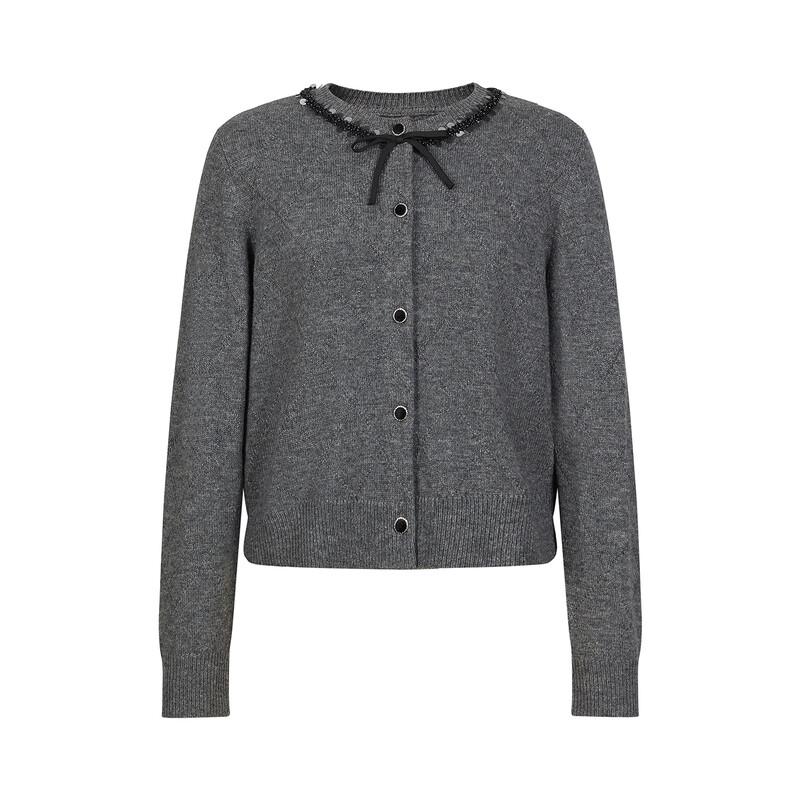 JZ ANNAKO Quiet Luxury Sequin Beaded Knit Cardigan