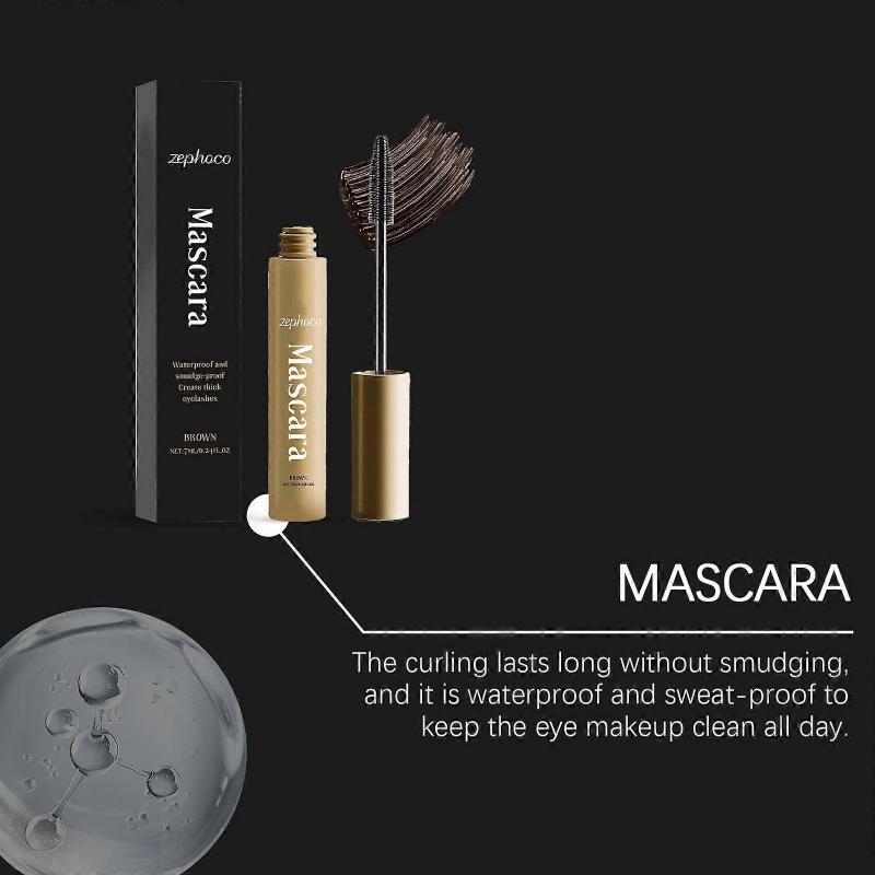 Tusz do rzęs dla starszych kobiet, Wydłużający i pogrubiający czarny tusz do rzęs, Wodoodporny i odporny na pot, Długotrwały, Nie rozmazujący się, Łatwy do usunięcia