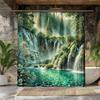 Waterfall Shower Curtain - Serene Nature Decor, Lush Forest Landscape, Scenic River Design, Waterproof Fabric, Tranquil Bath