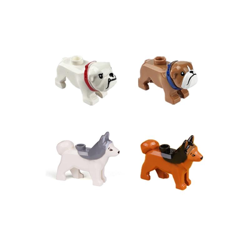 City Scene Accessories Animal Building Blocks Model Figures Farm Wolves Flamingos Pig Dog Gorillas Elephants Zoo Bricks Toy Gift