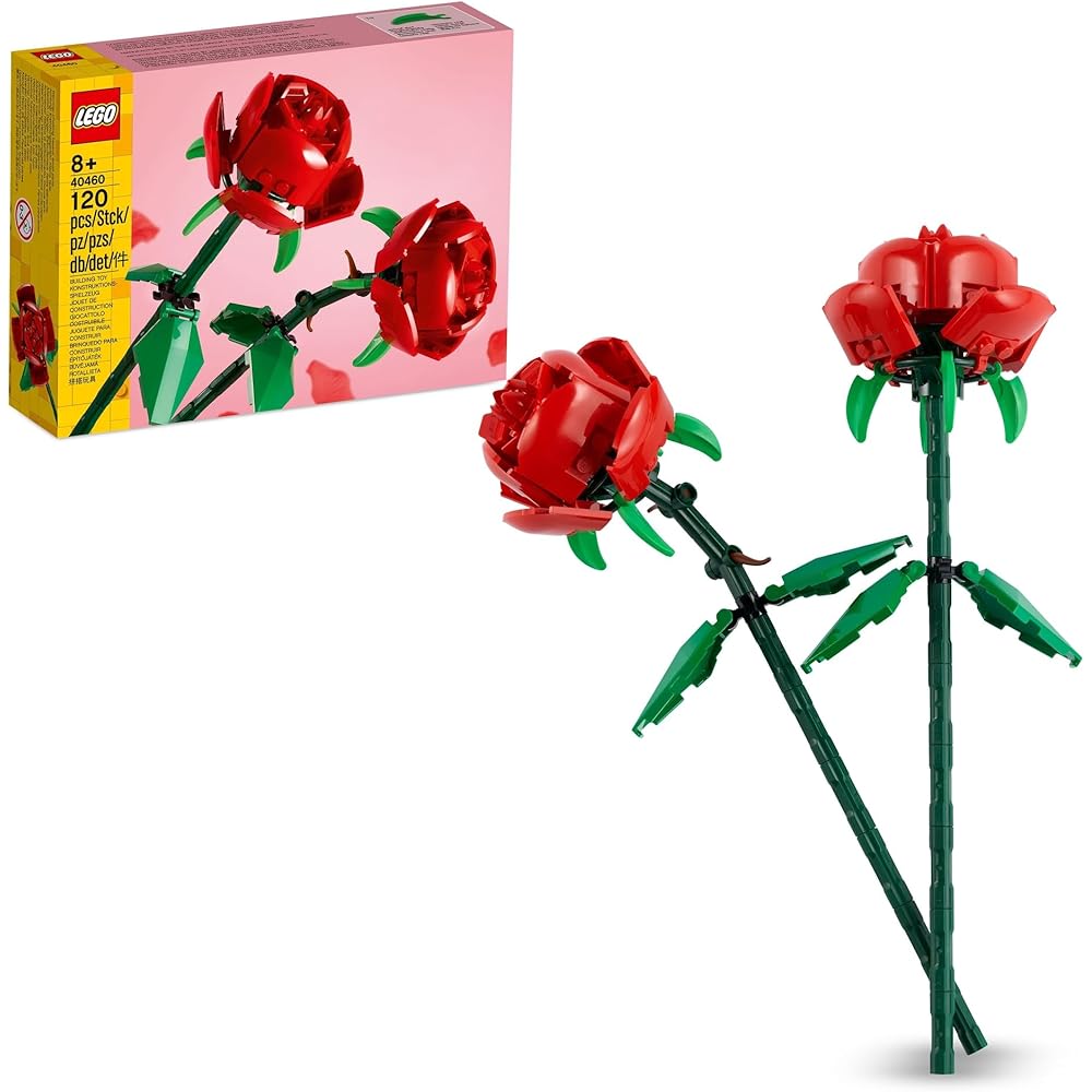 LEGO Botanical Rose Building Set 40460 Toy for Kids Ages 8-10 Decorative Flower Arrangement
