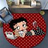 Betty Boop Round Area Rug,Carpet Rug for Living Room Bedroom Sofa Playroom Decor,Non-slip Floor Mat