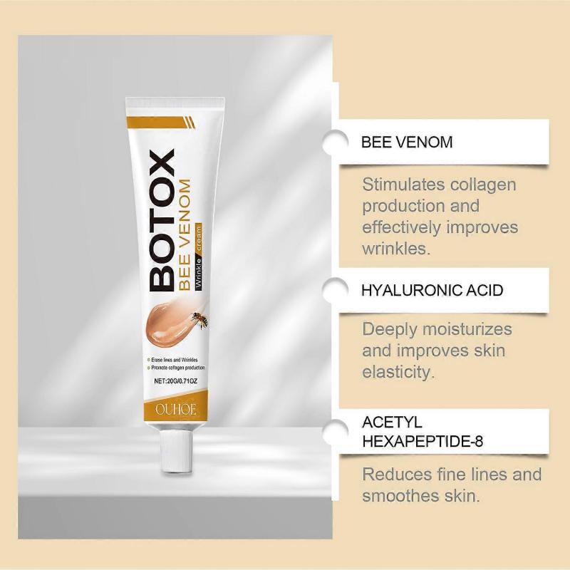 2pcs  Bee Venom Wrinkle Removal Cream 20g Anti-Aging Moisturizing Cream for Face Firming Lift
