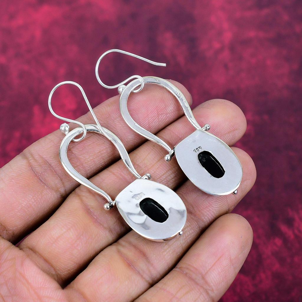 Black Onyx Gemstone Silver Jewelry, 925 Sterling Silver Earrings, Handmade Designer Onyx Earrings Gift For Catholics