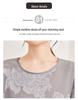 Stylish Round Neck Chiffon Pullover for Moms - Breathable Seven-Sleeve Summer Top for Middle-Aged & Elderly Women