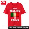I Im Not Yelling I Im Italian Funny T Shirt Geek Plus Size Graphic Casual Cotton Crew Neck Unisex T Shirt Casual Tops Shirts