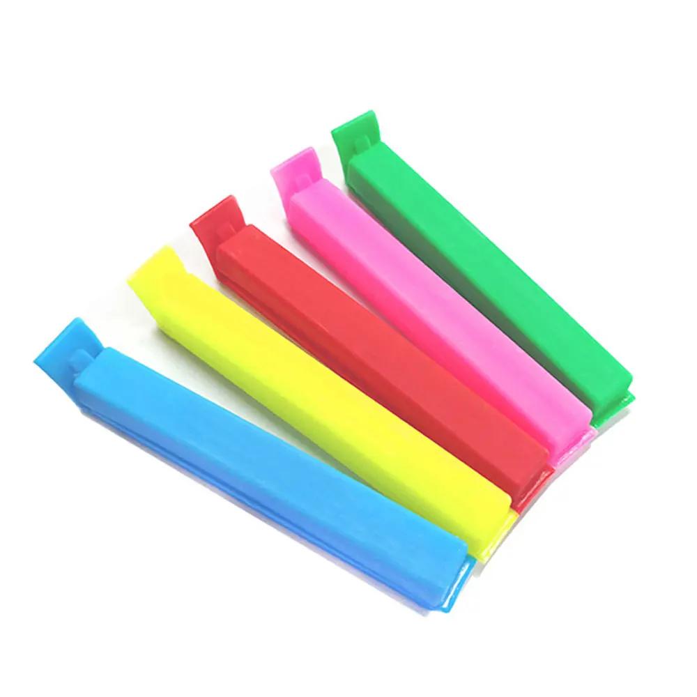 5pcs Food Bag Sealing Clips Snack Moisture-proof Clips Kitchen Storage Organizer Clips Random Color