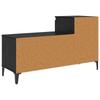 Shoe Cabinet with Shelf Black Oak Effect 102 x 36 x 60 cm