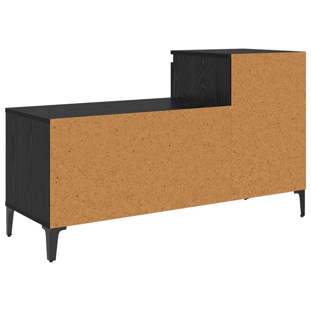 Shoe Cabinet with Shelf Black Oak Effect 102 x 36 x 60 cm