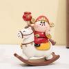 Resin 2026 Horse Year Figurines Year of The Horse Horse Statue God of Wealth Figurine  Car