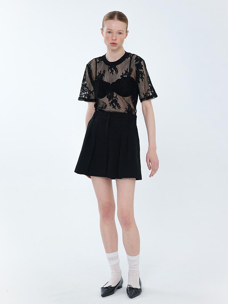 LUVM Tuck Tailored Shorts_Black