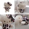 Leopard Print Cat Plush Keychain With Pp Cotton Filling For Girls Bag Decoration