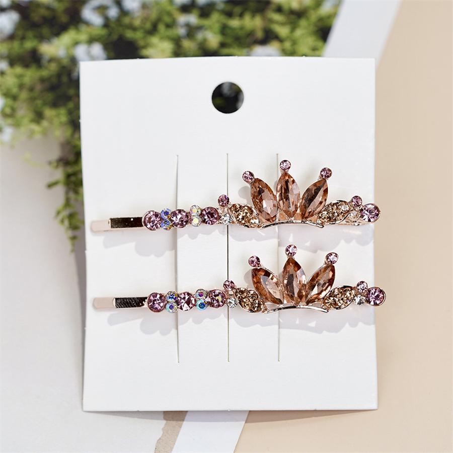 New Shiny Rhinestone Metal Hair Clips For Women Fashion Gold Silver Color Hairpins Girls Hair Accessories Hairgrips Jewelry