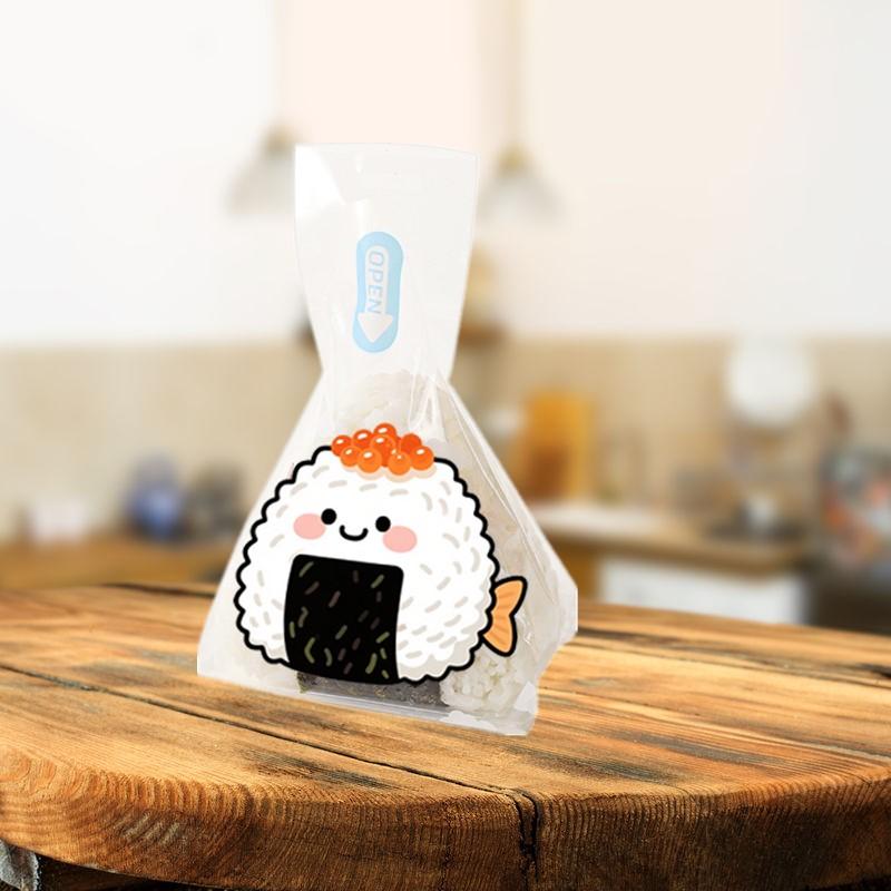 50/100 ks Krásný kreslený trojúhelníkový sáček na balení rýžových koulí mořské řasy Onigiri Sushi Forma na výrobu benta Příslušenství k bento Sáčky na sushi