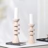 abay Yellow Travertine Style Acrylic Candlestick