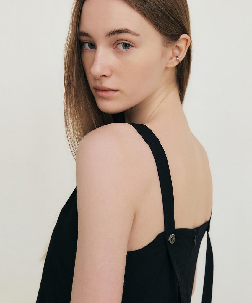 Artid Bustier Sleeveless Long Dress_Black